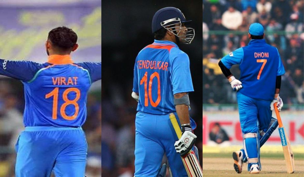 Indian Cricketers Jersey Number