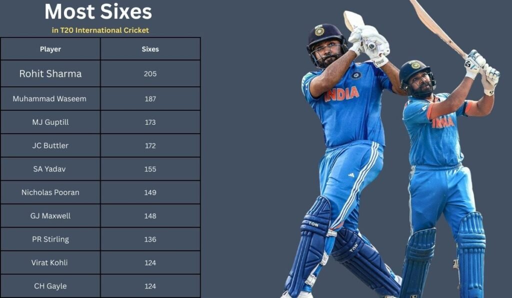 Most Sixes in T20 International Cricket